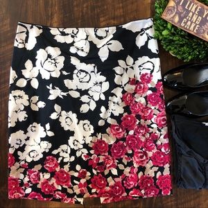 WHBM Floral Pencil Skirt